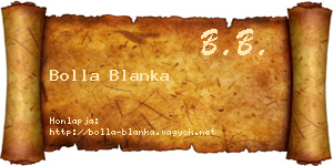 Bolla Blanka névjegykártya